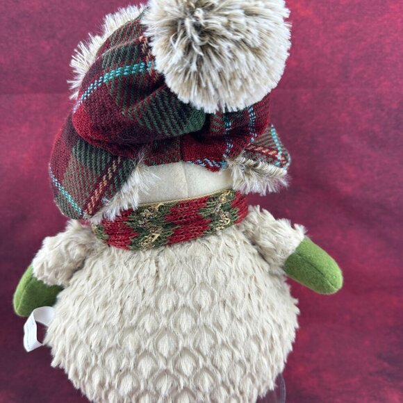 CHRISTMAS STUFFED SNOWMAN, 10"  TALL, GREAT DECORATION FOR THE HOLYDAYS - Picture 4 of 8